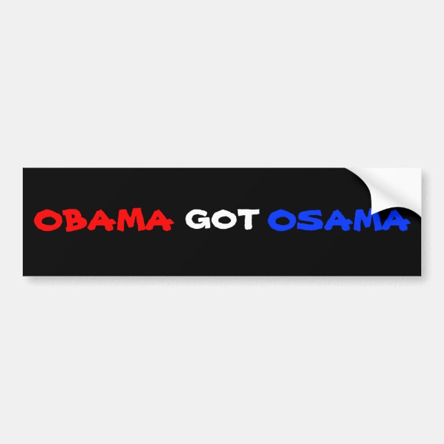 Obama harOsama RED/WHITE/BLUE bildekal (Framsidan)