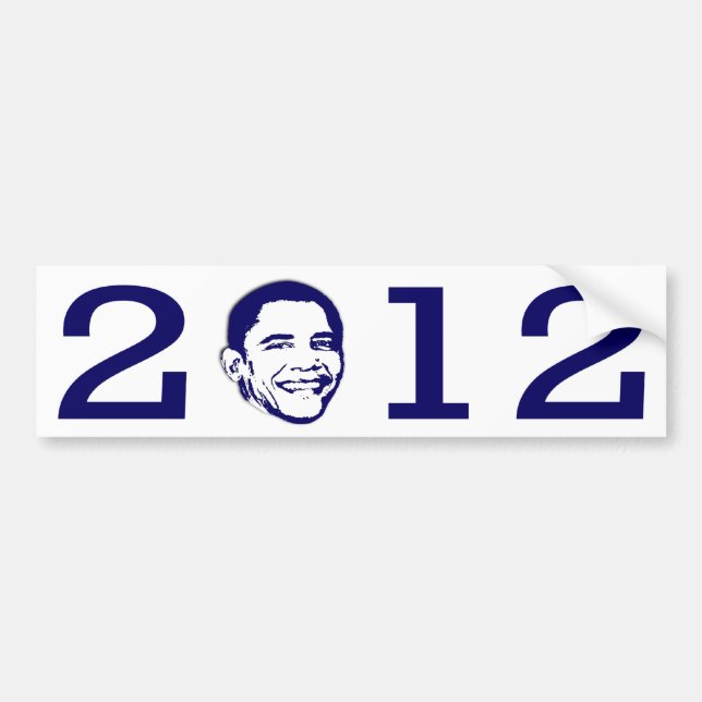 Obama Head bildekal 2012 (Framsidan)