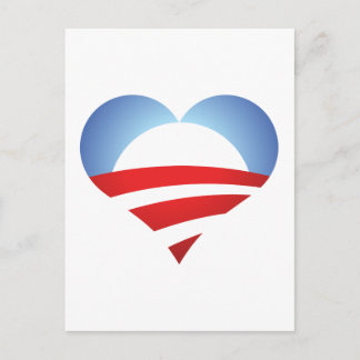 Obama Heart Vykort