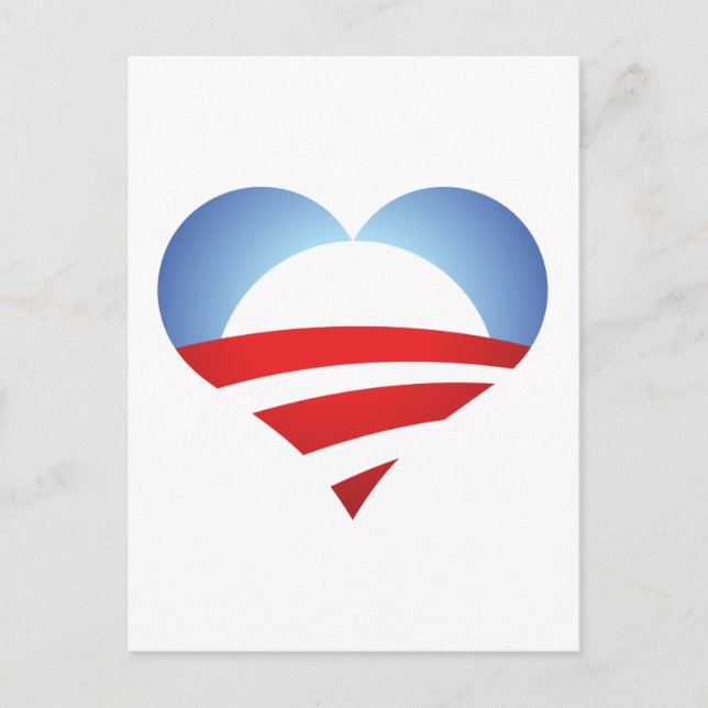 Obama Heart Vykort (Framsida)