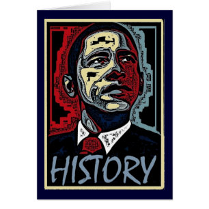 Obama historia hälsningskort