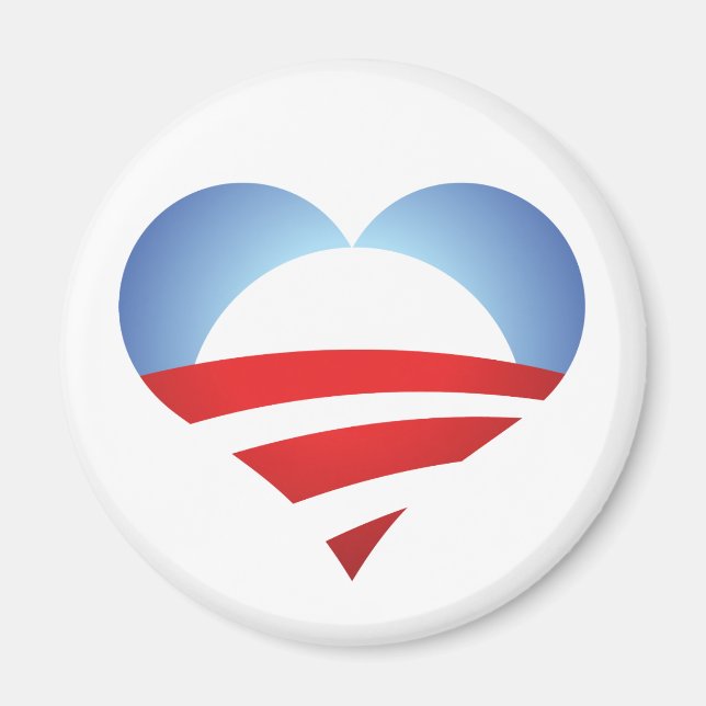 Obama Hjärta Magnet (Framsidan)