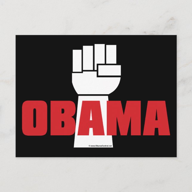 Obama Höger på! Vykort (Framsida)
