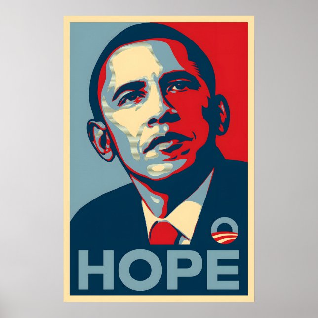 Obama Hope-affischen Shepard Fairey Ikoniska Kampa Poster (Framsidan)