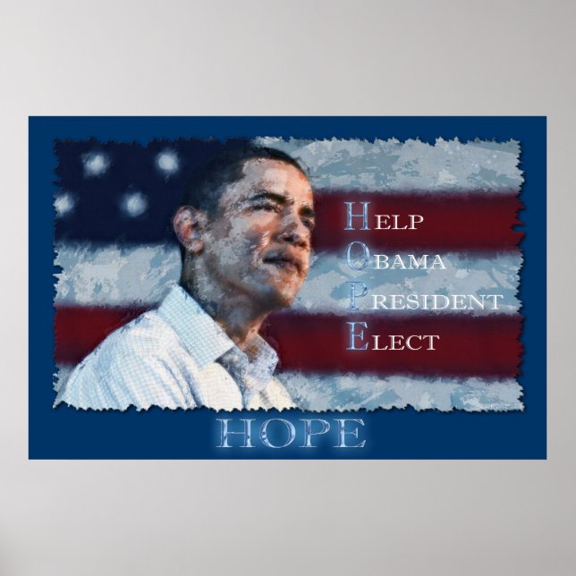OBAMA HOPE Art Poster (Framsidan)