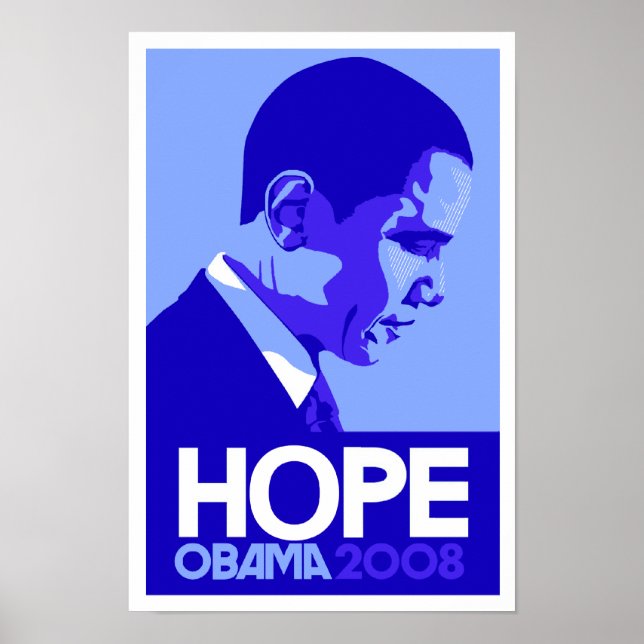 Obama - Hope Blue Poster (Framsidan)