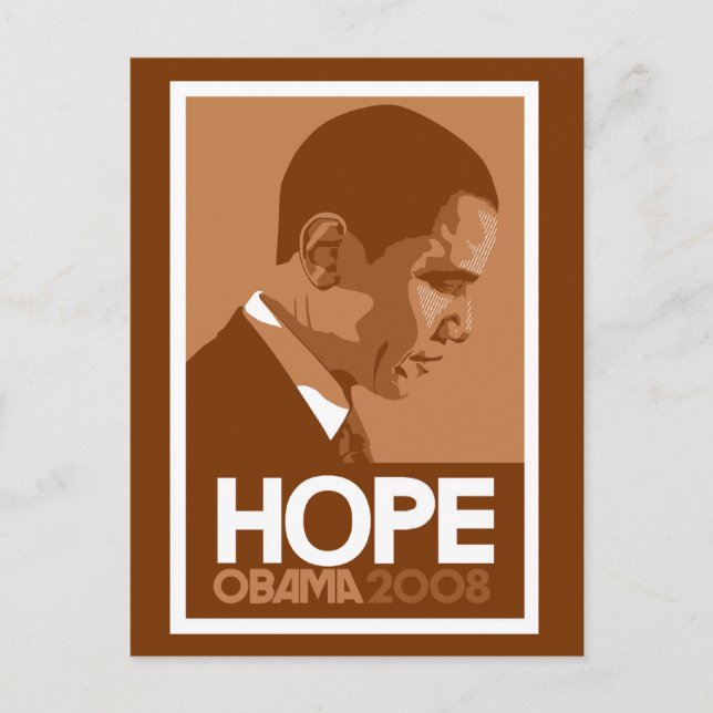Obama Hope Brown vycard Vykort (Framsida)