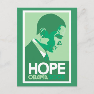 Obama Hope Grön Postkort Vykort