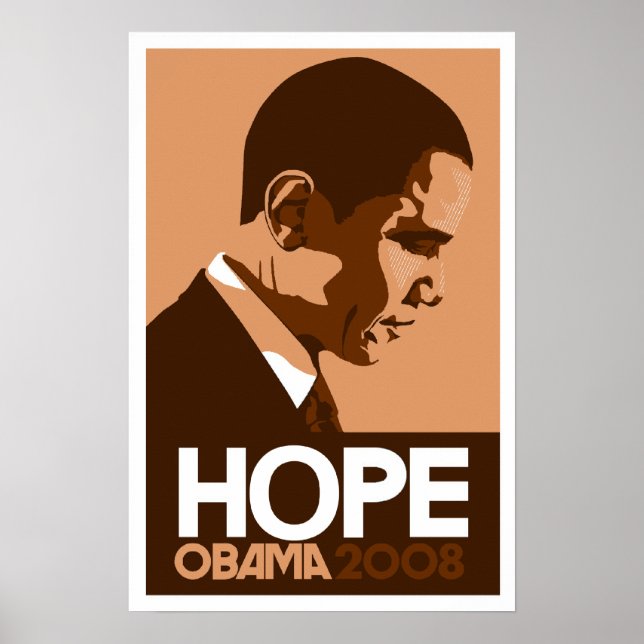 Obama - Hope Mörk Brown Poster (Framsidan)