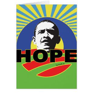 OBAMA HOPP HÄLSNINGSKORT