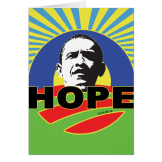OBAMA HOPP HÄLSNINGSKORT