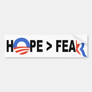Obama hopp som är mer underbar än skräck Romney Bildekal