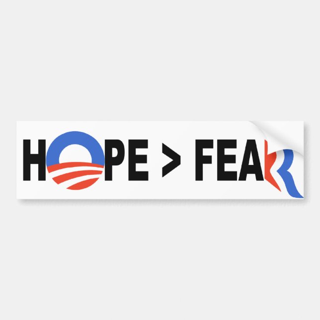 Obama hopp som är mer underbar än skräck Romney Bildekal (Framsidan)