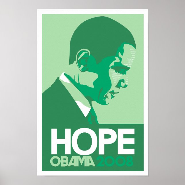 Obama - Hoppet Grönt Poster (Framsidan)