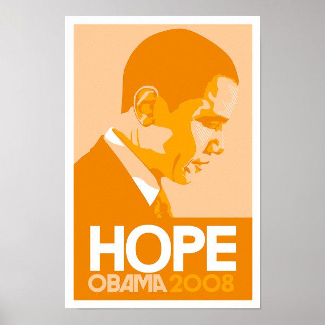 Obama - Hoppet Orange Poster (Framsidan)