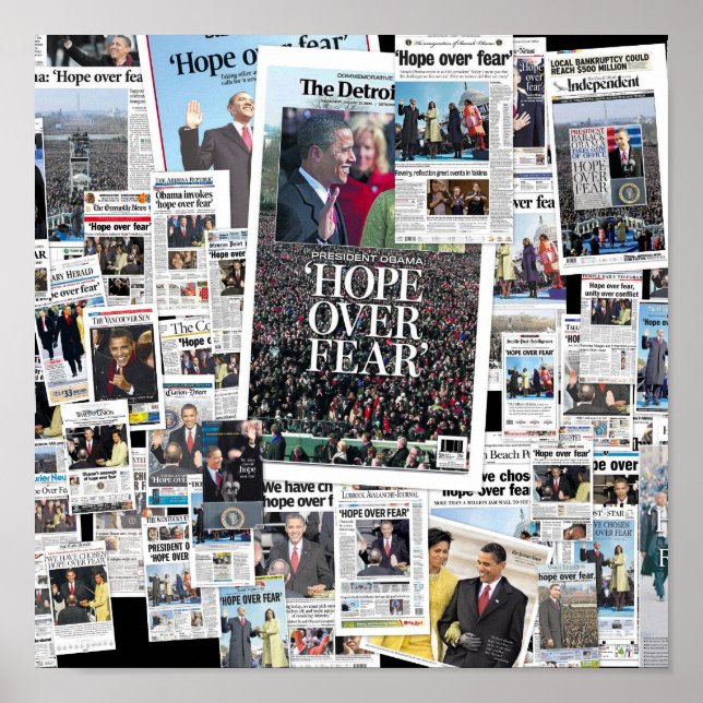 Obama: Hoppet över rädslan Poster (Framsidan)