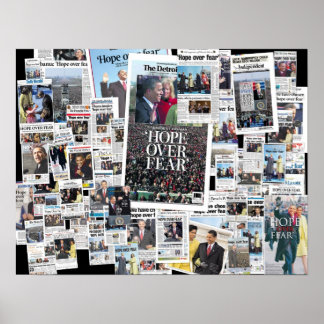 Obama: Hoppet över rädslan poster
