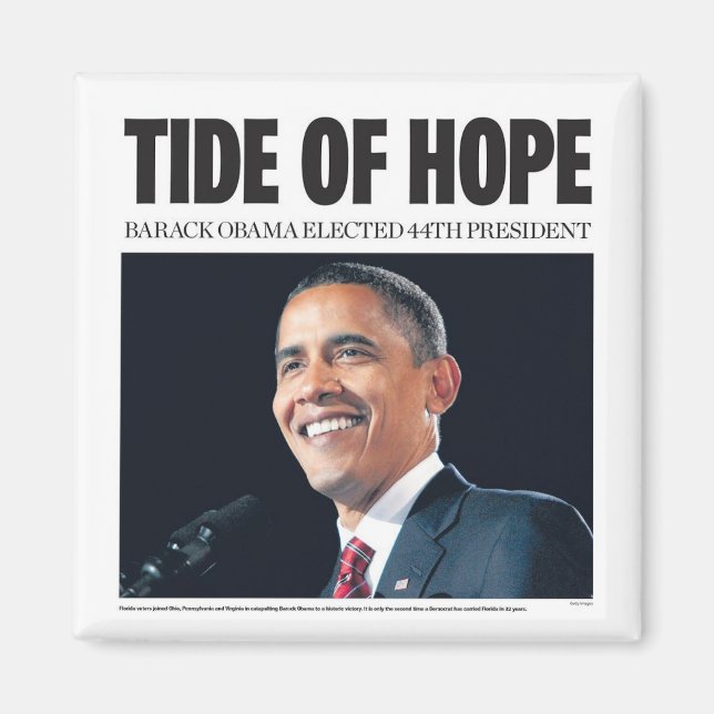 Obama: Hoppets Magnet-skiva Magnet (Framsidan)