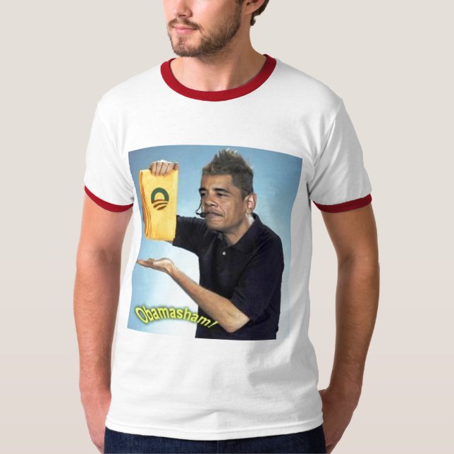 Obama hycklar wow! tee shirt (Framsida)