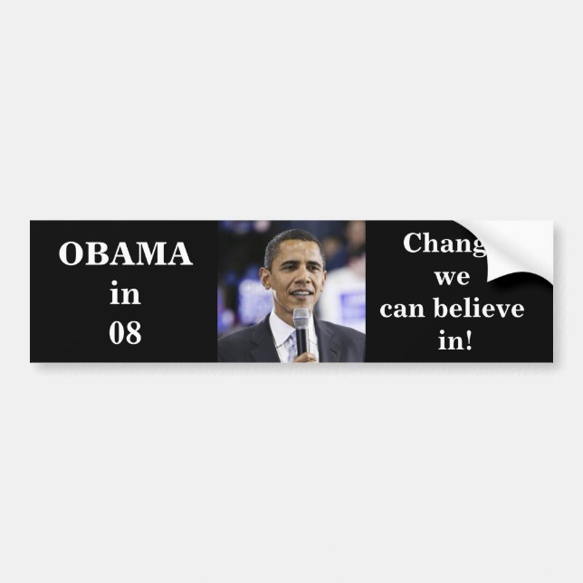 OBAMA i 08 Bildekal (Framsidan)
