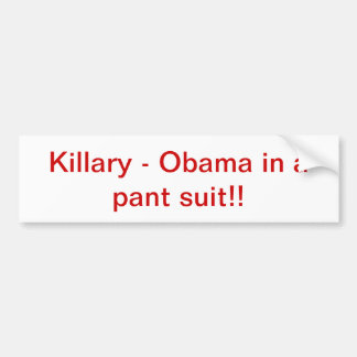 Obama i en byxdräkt bildekal