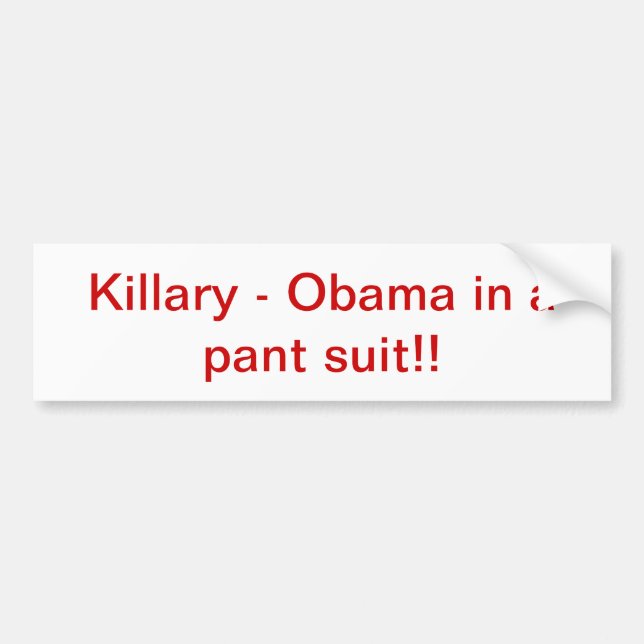Obama i en byxdräkt bildekal (Framsidan)