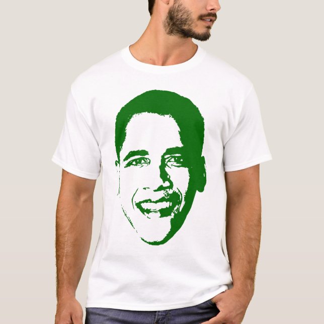 Obama i Green. T-shirt (Framsida)