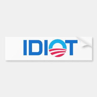 Obama IDIOT Bildekal