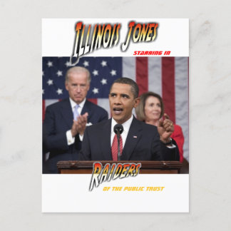 Obama ILLINOIS JONES - anfallare av det offentliga Vykort
