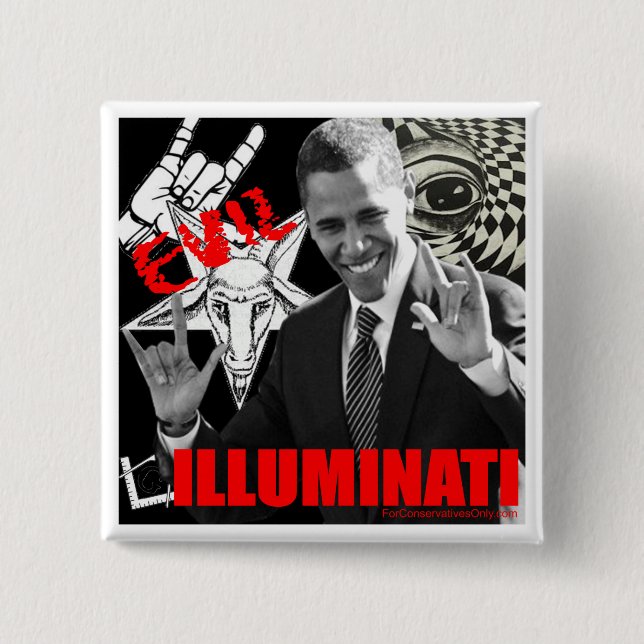 Obama - Illuminati Knapp (Framsida)