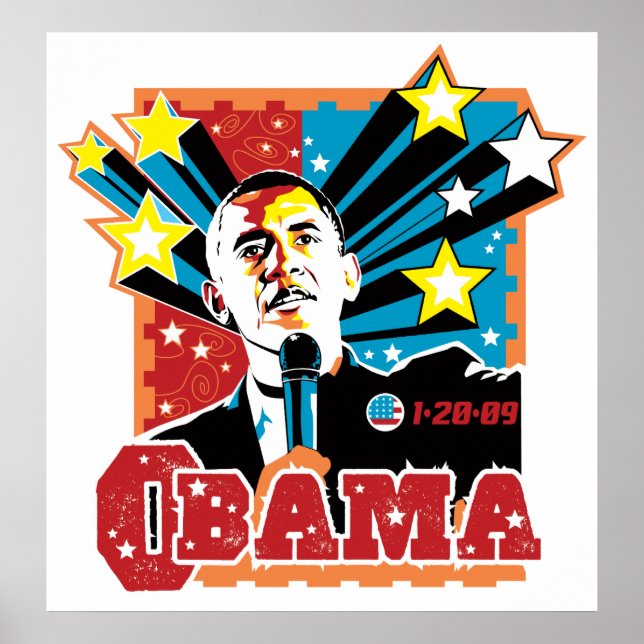 Obama Inaugration Poster - retro stil (Framsidan)