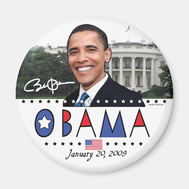 Obama Inauguration 2009 Gear Magnet (Framsidan)