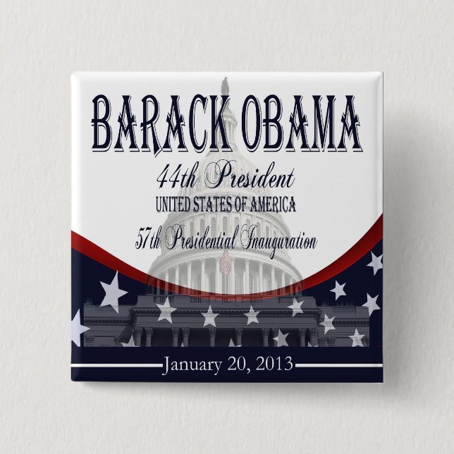 Obama Inauguration 2013 Button Knapp (Framsida)