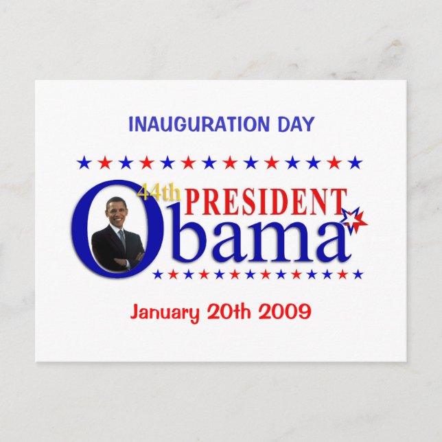 Obama Inauguration Day Postcard Vykort (Framsida)