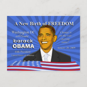 Obama Inauguration Events Washington DC Postcard Vykort