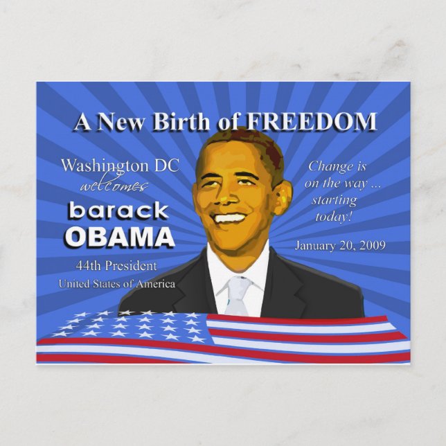 Obama Inauguration Events Washington DC Postcard Vykort (Framsida)