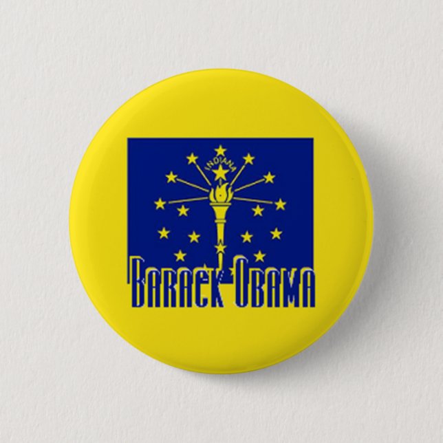 Obama INDIANA knäppas Knapp (Framsida)