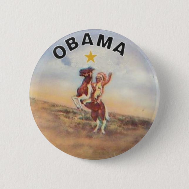 Obama/indianen knäppas knapp (Framsida)