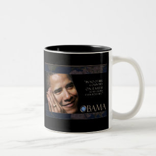 Obama inspirera citationstecken Två-Tonad mugg