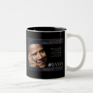 Obama inspirera citationstecken Två-Tonad mugg
