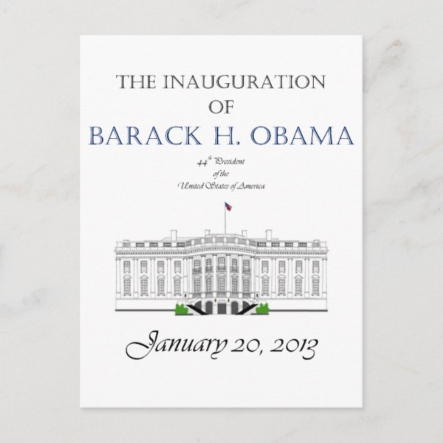 Obama-installationen 2013 vykort (Framsida)