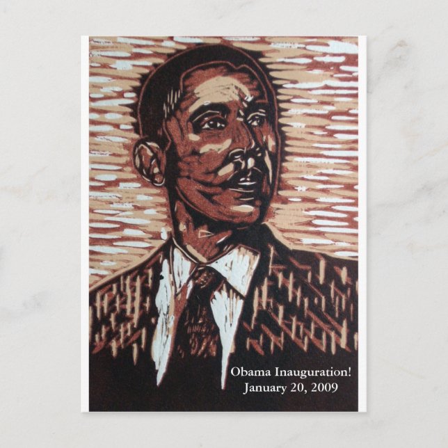 Obama-installationen! 20 januari 2009 vykort (Framsida)