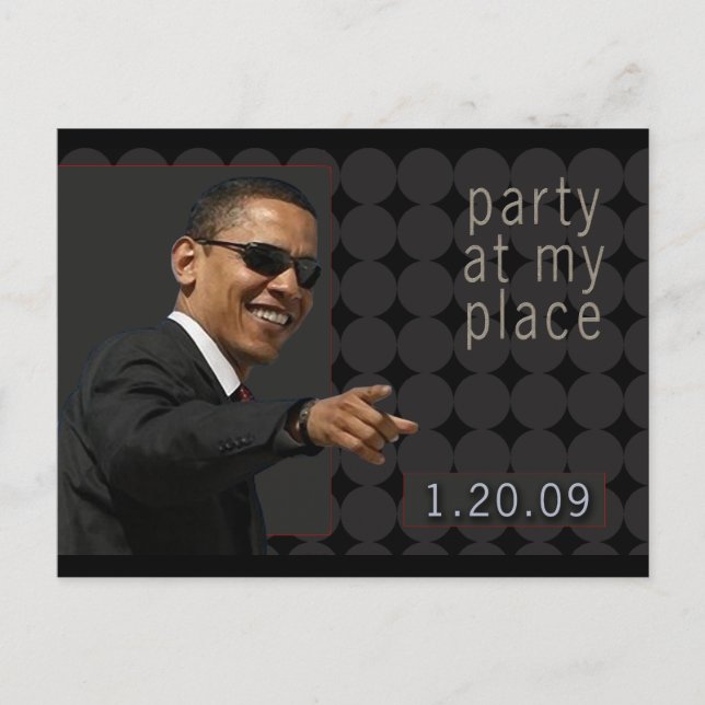 Obama-installationen Party Inbjudan (Framsida)