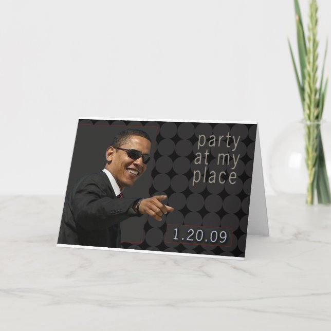 Obama-installationen Party Inbjudan (Framsida)
