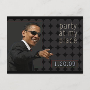Obama-installationen Party Inbjudan Vykort