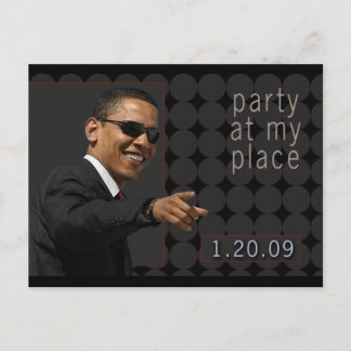 Obama-installationen Party Inbjudan Vykort