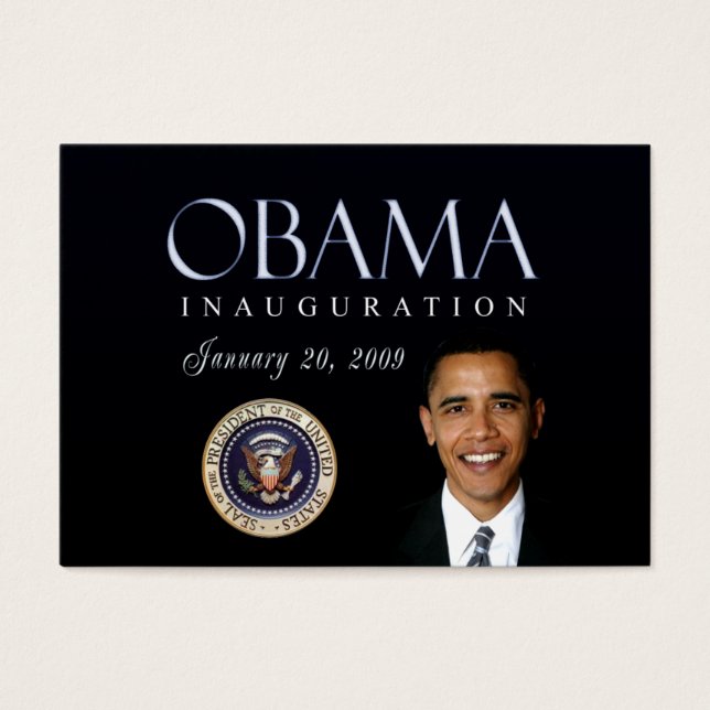 Obama-installationskort Visitkort (Framsidan)