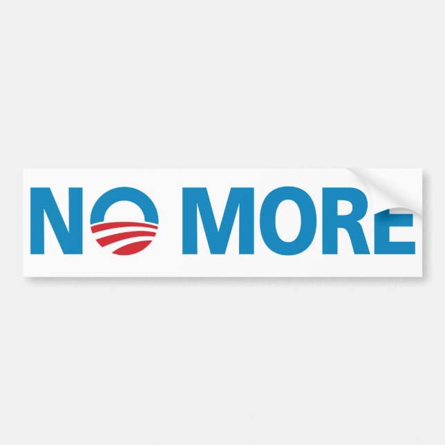 Obama "INTE MER" bildekal (Framsidan)