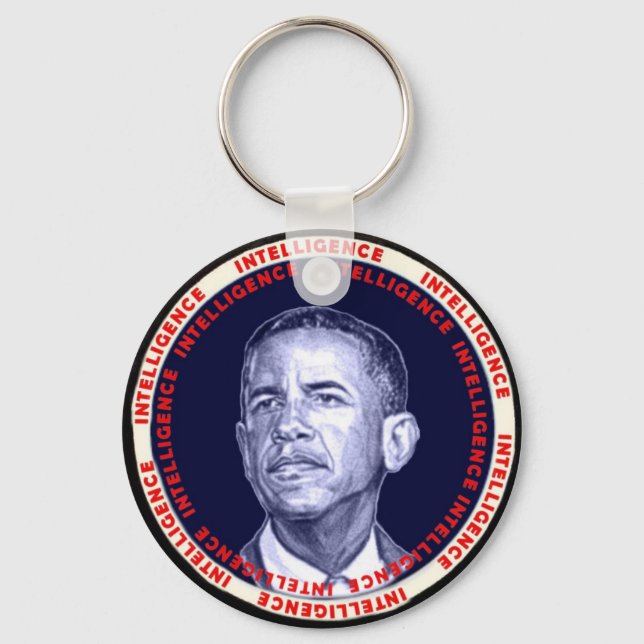 Obama Intelligence-nyckelkedja Nyckelring (Framsida)