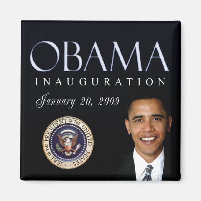 Obama-invigningsdagen Magnet (Framsidan)